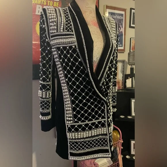 h&m balmain Jackets Coats Hm Balmain Blazer Dress Poshmark